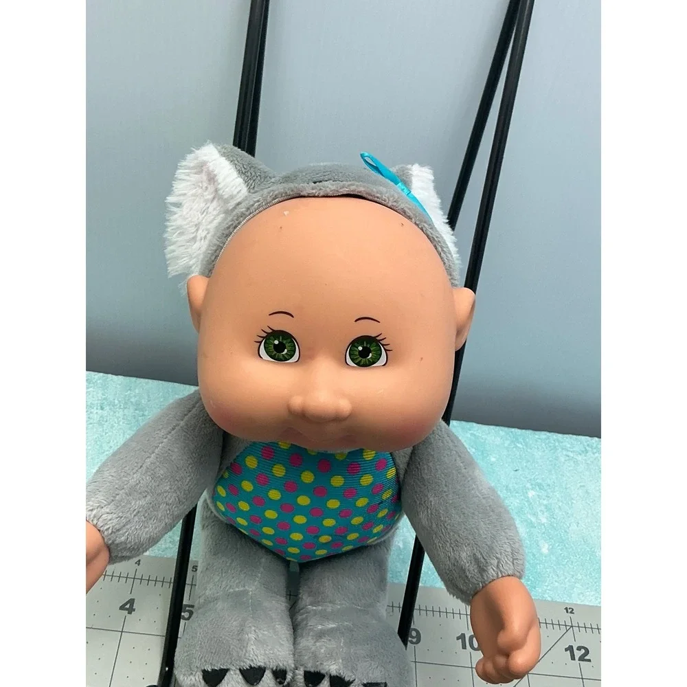 Cabbage Patch Kids Cuties Koala Plush Doll Gray Polka Dot 9 Inch Green Eyes